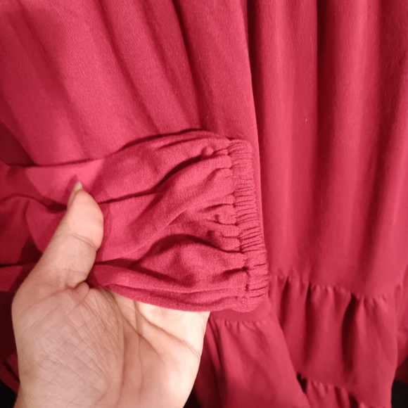 NWT red midi dress by BiuBiu size small - Picture 5 of 5